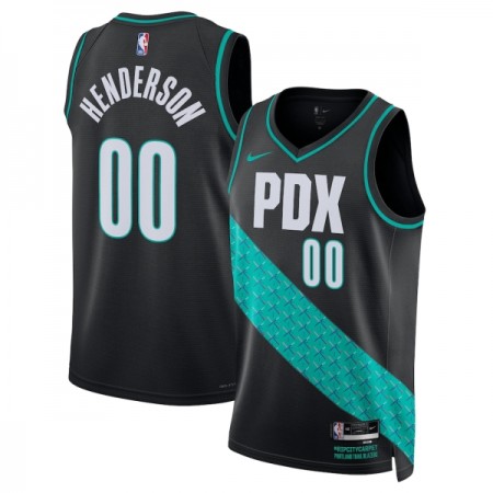 Maillot Basket Homme Portland Trail Blazers Scoot Henderson 2025-26 Nike City Edition Noir Swingman